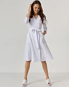 Медицинское платье женское Прованс белое